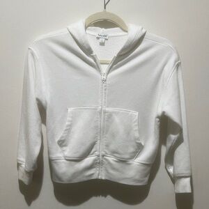 Splendid Girls' Dream Zip Hoodie in White - Big Kid Size 10